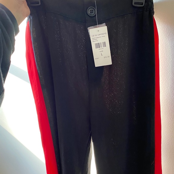 Fashion Nova Electro Magnetic Snap Pants – Black/White/Red, NWOT - Picture 2 of 3
